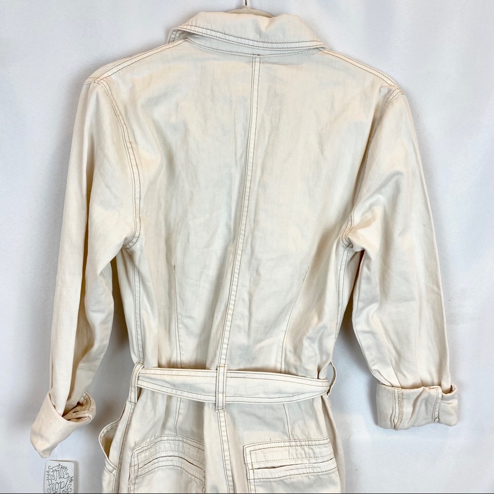 NWT Free People Charlie Coveralls Jumpsuit Ivory - Picture 11 of 13